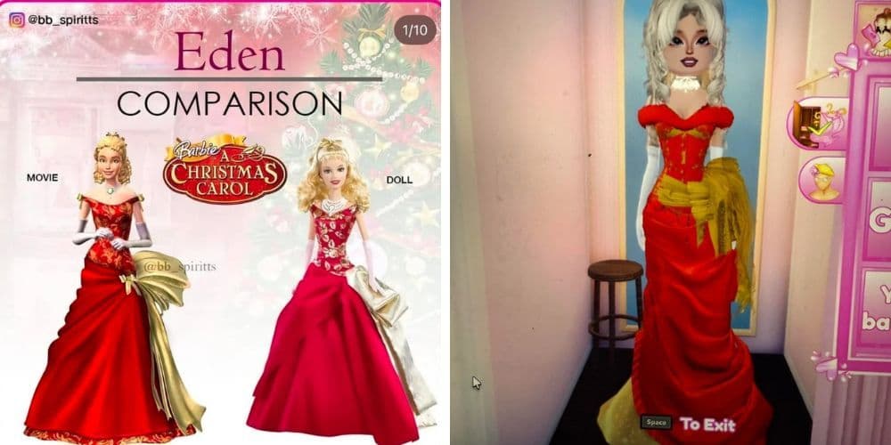 Christmas Carol Eden - Barbie DTI outfit